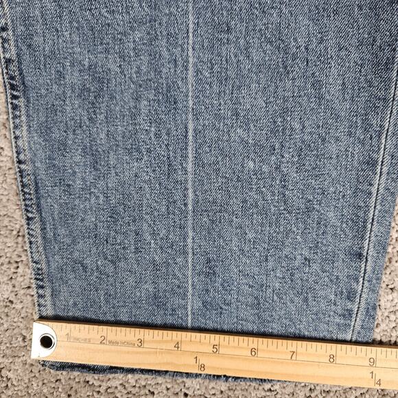 Everlane Jeans Womens 34 Blue The Way High Jean Straight Leg Denim Distressed - Picture 13 of 13